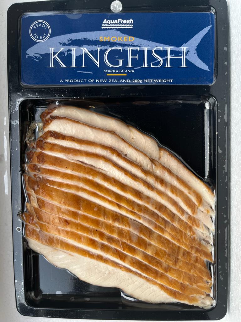 Smoked Kingfish Sliced 200g aquafresh.co.nz